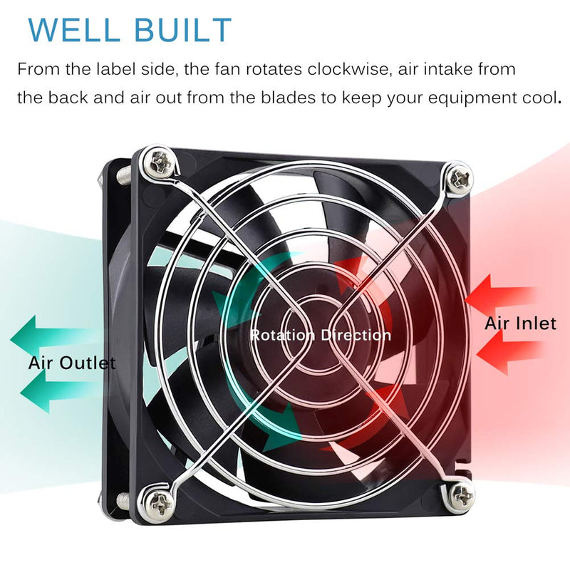 [Australia - AusPower] - GDSTIME 80mm x 80mm x 25mm 24V Brushless DC Cooling Fan 
