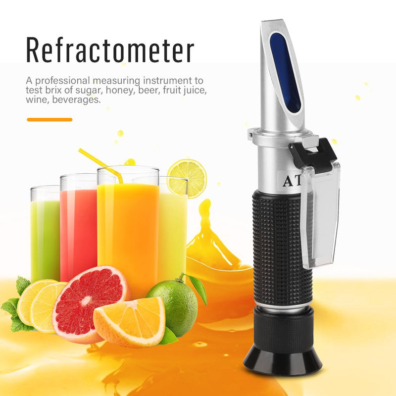 [Australia - AusPower] - Professional Brix Refractometer Kit 0-20% Accurate Brix Refractometer Honey Beer Fruit Juice Sugar Tester Meter Length 17cm 