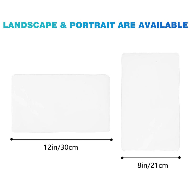 [Australia - AusPower] - 12 x 8 inches Magnetic Dry Erase Whiteboard Sheet ,Home Kitchen Fridge Shopping List and Office Notice Board (12” X 8”) 12” X 8” 
