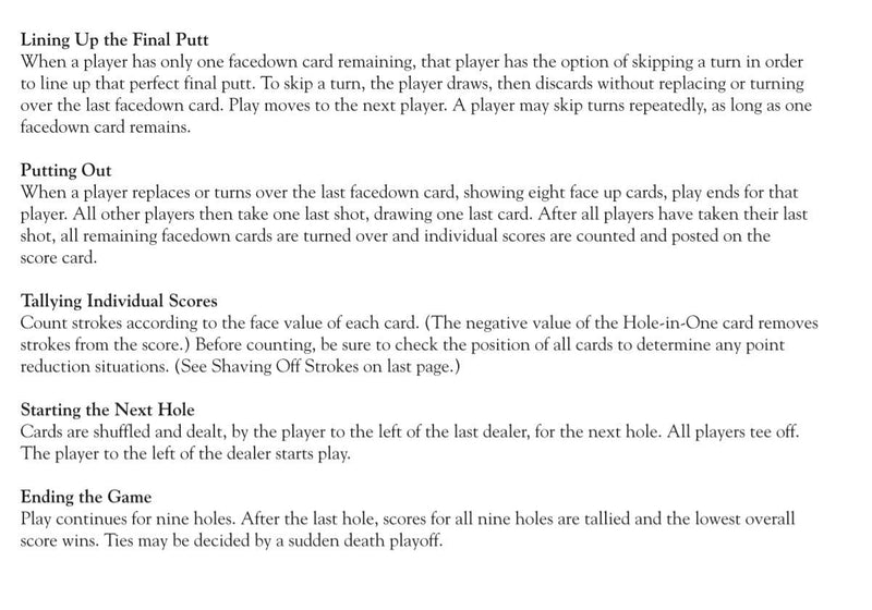 [Australia - AusPower] - Play Nine - The Card Game of Golf! 