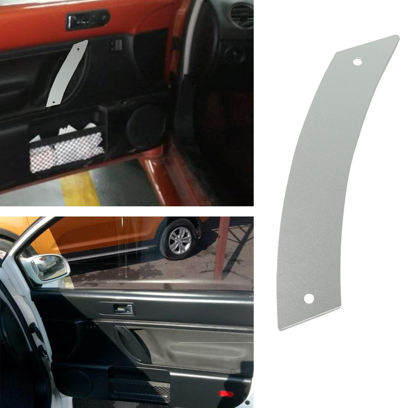 [Australia - AusPower] - Door Panel Pull Handle Set Compatible with Beetle 1998-2010 Aircraft Grade Aluminium Silver 2 Handles with 4 Screws 