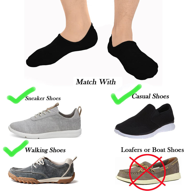 [Australia - AusPower] - Jormatt Mens Cotton Low Cut No Show Socks With Non-Slip Grips, 6 Pairs 8 Pairs 6 Pairs,assorted 2 6-10 