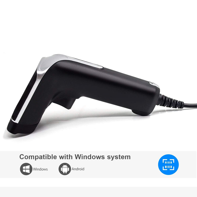 [Australia - AusPower] - Symcode Barcode Scanner,USB Wired Handheld Laser Bar Code Scanner Reader Black 