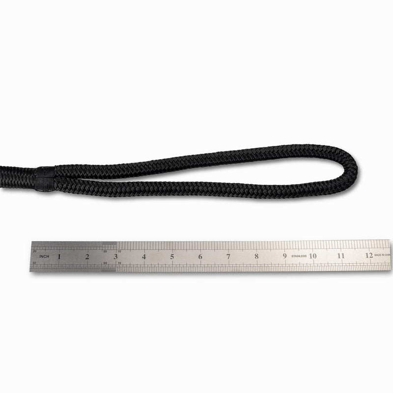 [Australia - AusPower] - ACY Marine- Double Braided Nylon Dock Line - Boat Rope - Marine and Pontoon Accessories - Braided, Reinforced Boat Ropes and Ties for Docking - Stretch Resistant with 12” Spliced Loop for Mooring Black 1/2-Inch x 15-Feet 