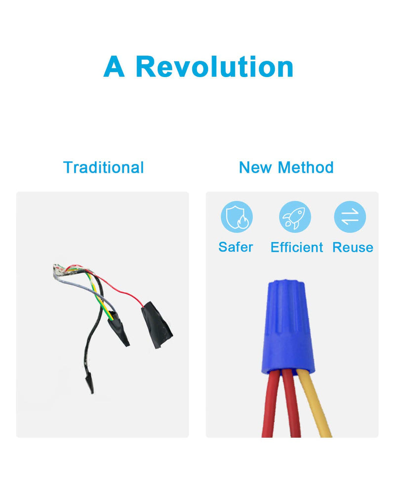 [Australia - AusPower] - 1000Pcs Blue Wire Connector - Electrical Wire Cap, Insulating, Portable & Quick. 