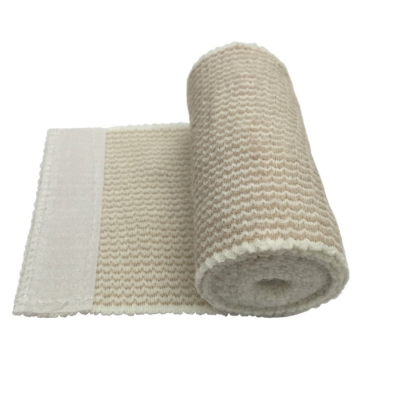 [Australia - AusPower] - ZJCCTO Elastic Bandage 4 Pack. 4 Inches Wide x (13 to 15 ft. when stretched) with Hook and Loop on Both Ends, Latex Free Bandage. Perfect Compression Wrap for Varicose Veins,Sprained Ankle 4 Count (Pack of 1) 