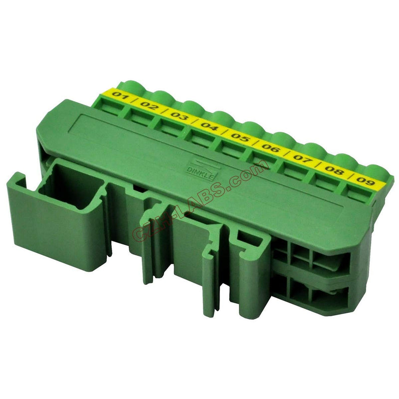 [Australia - AusPower] - Electronics-Salon Slim DIN Rail Mount 30A/300V 1x9 Position Screw Terminal Block Distribution Module. 