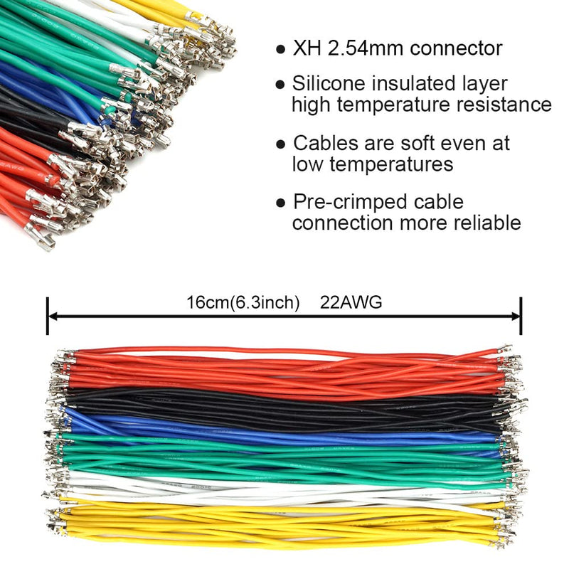 [Australia - AusPower] - XH 2.54mm Connector Kit With pre-crimped cable wire 2/3/4/5/6/7/8/9/10 Pin Housing JST Adapter Cable Compatible with JST-XH Connector 