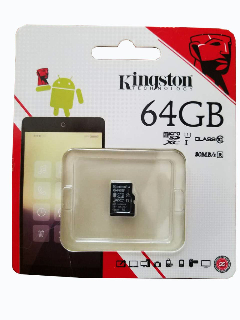 [Australia - AusPower] - Kingston Digital 64GB microSDXC Class 10 UHS-I 45MB/s Read Card with SD Adapter (SDC10G2/64GB) Single Pack 64 GB 
