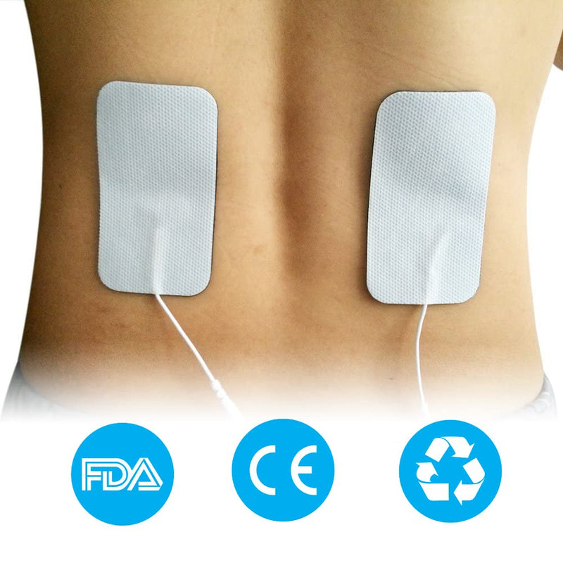 [Australia - AusPower] - Premium Reusable TENS Unit Replacement Electrode Pads - Combo 12 Pcs Self-Adhesive Electrodes Patches for TENS/EMS Massage Therapy 