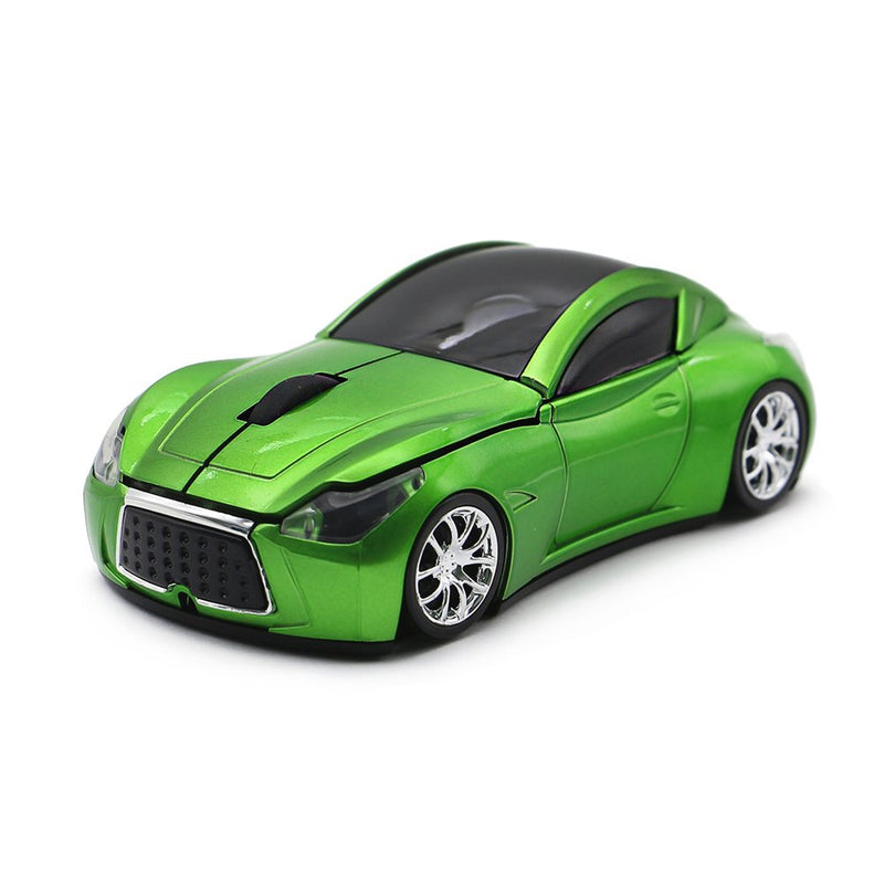 [Australia - AusPower] - MGbeauty Sports Car Mouse Wireless Mouse Computer Mice Laptop Optical Gaming Mouse Red (Green) Green 