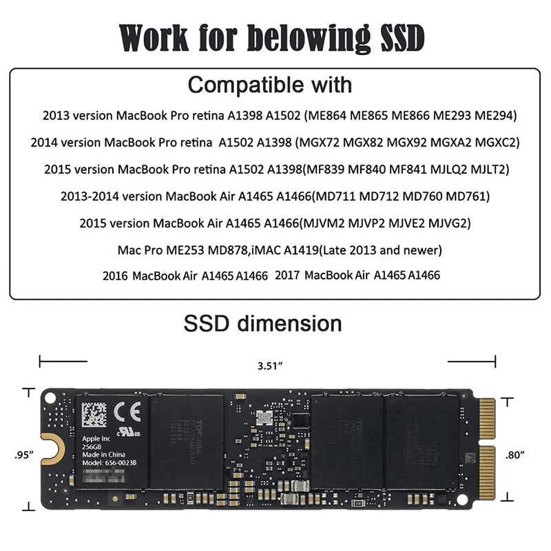 [Australia - AusPower] - Xiwai PCI Express PCI-E 1X to 12+16Pin 2013-2017 Mac Pro Air SSD Convert Card for A1493 A1502 A1465 A1466 