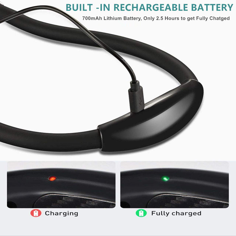 [Australia - AusPower] - Book Light, Rechargeable LED Hug light, Neck Hug Reading Lights for Bed Reading, Hands Free Flexible Arm, Soft Silicone Arms Comfortable Wear, Perfect for Bookworms Kids Crafts Knitting Travel, BBQ Black 