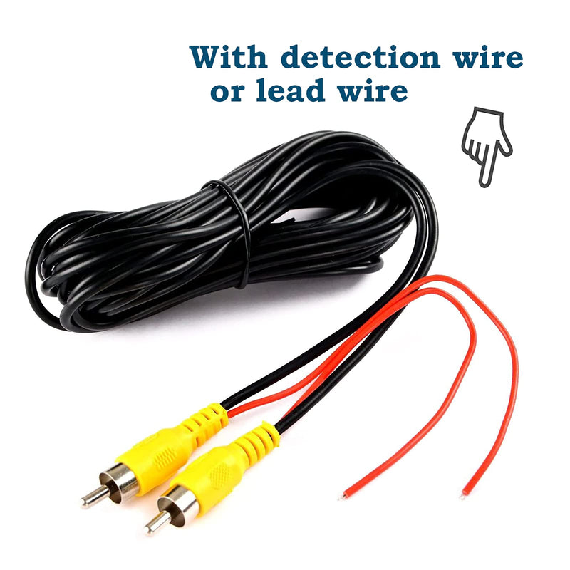 [Australia - AusPower] - Collyon (50FT / 15m) RCA Reverse Rear View Parking Camera Video Cable with Detection Wire,Car Rear View Parking Camera Video and Audio Extension Cable 50-FT 