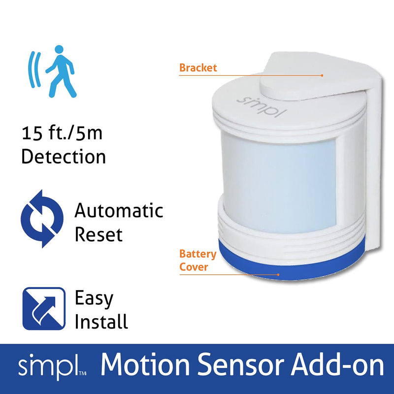 [Australia - AusPower] - smpl Motion Sensor, Add-On for Alerts System, Monitor Your Door/Window/Cabinets/Drawers, Add up to 20 Sensors, Simple to Install, Signal up to 250ft, Live Technical Support 