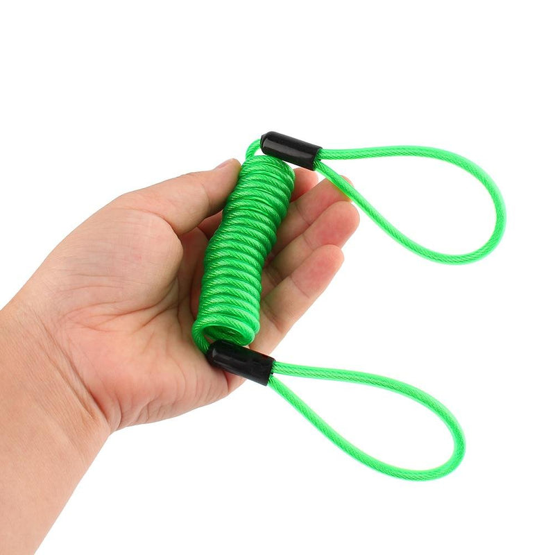 [Australia - AusPower] - Keenso Disc Lock Reminder Cable, Green Waterproof Disc Lock Security Reminder Cable Scooter Bike Motorbike for Scooter Motorcycle Bike Brake Disc 
