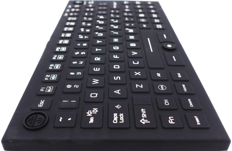 [Australia - AusPower] - DSI Compact LED Backlit Keyboard with Integrated Mouse Button IP68 Waterproof Silicone IKB850BL 