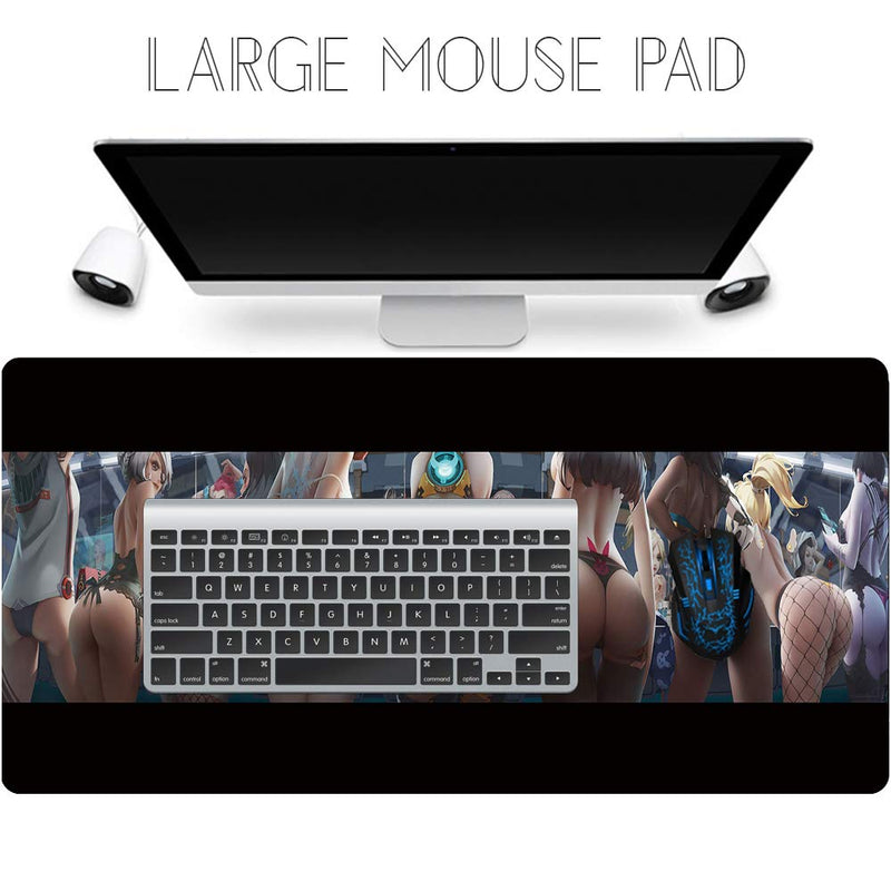 [Australia - AusPower] - Aimetech Large Gaming Mouse Pad XXL Extended Keyboard and Mouse Pad (35.4x15.7 inch),Desk Mousepad Computer Keyboard Mat with Stitched Edges for Gamer,Non-Slip Base, Water-Resistant (90x40 girlA21) 90x40 Girla21 