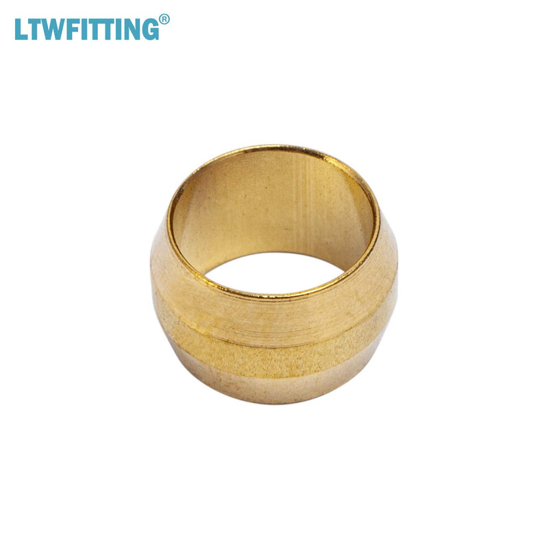 [Australia - AusPower] - LTWFITTING 5/16-Inch Brass Compression Sleeves Ferrule with 5/16-Inch Compression Nut, Brass Compression Fitting(Pack of 75) 