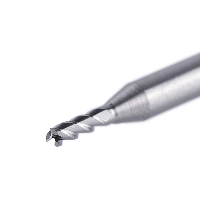 [Australia - AusPower] - SpeTool 1/8 End Mills for Aluminum 1/16 Cutting Diameter 3 Flutes CNC Spiral Router Bits for Aluminum Cut Non-Ferrous Metal Upcut 1.5 inches Long 5 Pieces 1/8 shank-1/16 head 