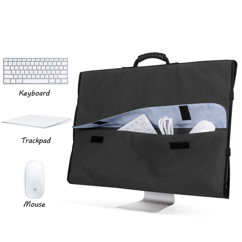 [Australia - AusPower] - CURMIO Travel Carrying Bag Compatible with Apple 21.5" iMac Desktop Computer, Protective Storage Case Monitor Dust Cover Compatible with 21.5" iMac Screen and Accessories, Black, Patent Design 