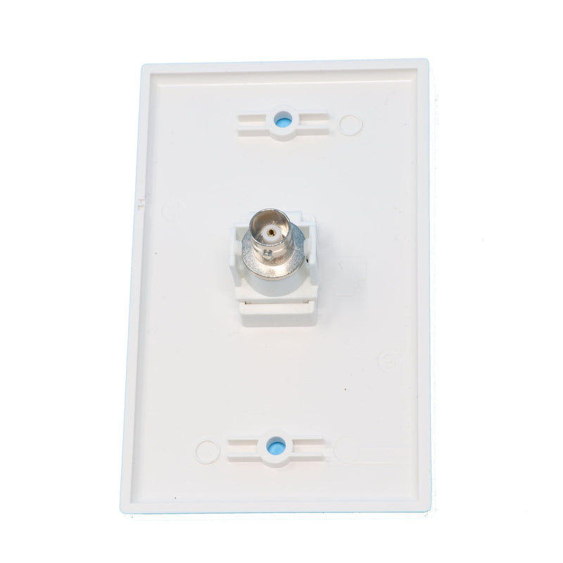 [Australia - AusPower] - RiteAV BNC Video Wall Plate with Keystone Coupler Type Jack - 1 Port - White 