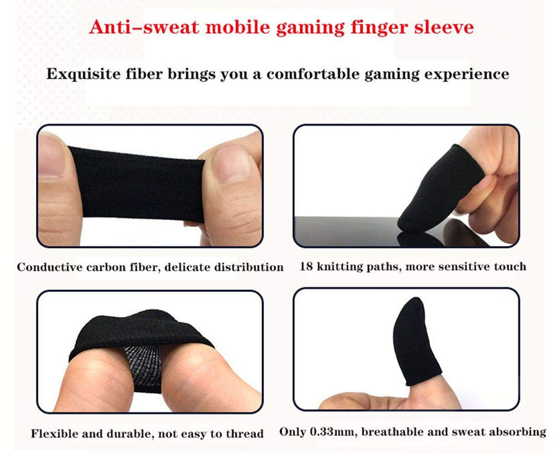 [Australia - AusPower] - Ultra-Thin Gaming Finger cot, Anti-Skid and Sweat-Proof Touch Screen Positioning Artifact,PUBG Mobile Games Finger cot (6 Pieces) 
