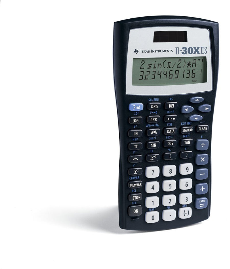 [Australia - AusPower] - Texas Instruments TI-30XIIS Scientific Calculator, Black with Blue Accents Single Pack 