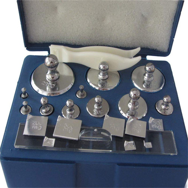 [Australia - AusPower] - 19Pcs Precision Weight 501g 10mg~200g M2 Set Grams Precision Calibration Weight Digital Scale for Digital Balance Scale, Jewellery Scale 