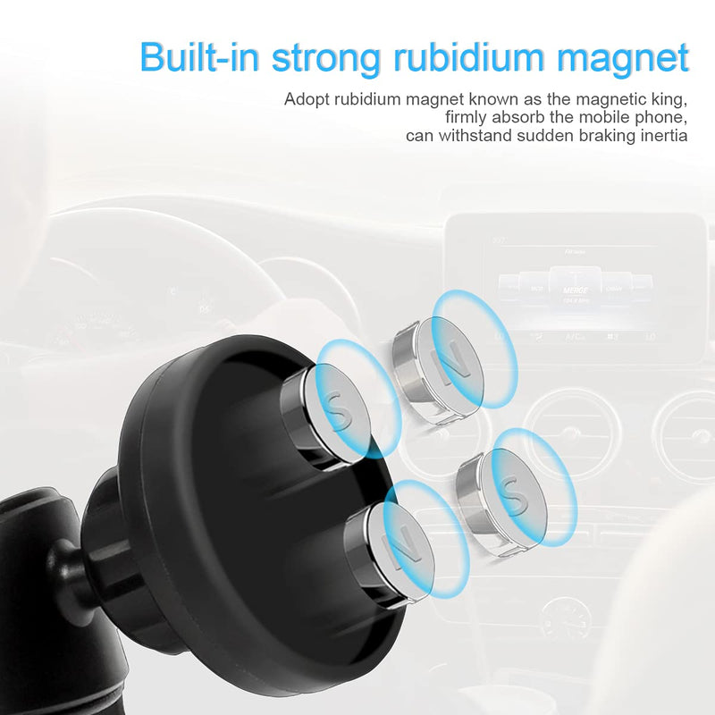 [Australia - AusPower] - Car Magnetic Phone Holder, 360°Rotatable Cell Phone Holder for Car Air Vent, Compatible with Most 3-7" Mobile Phone iPhone 12/12 Pro/Pro Max/11/, Samsung Galaxy Devices, Car Accessories (Black) Black 