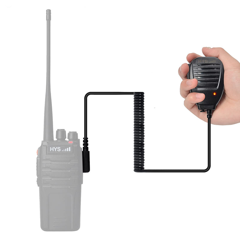 [Australia - AusPower] - HYS Walkie-Talkie Handheld Speaker Mic, Shoulder Microphone PTT for BaoFeng UV-5R 5RA 5RB 5RC 5RD 5RE 5REPLUS 3R+ Kenwood Retevis Two Way Radio Accessories (2 Pack) 