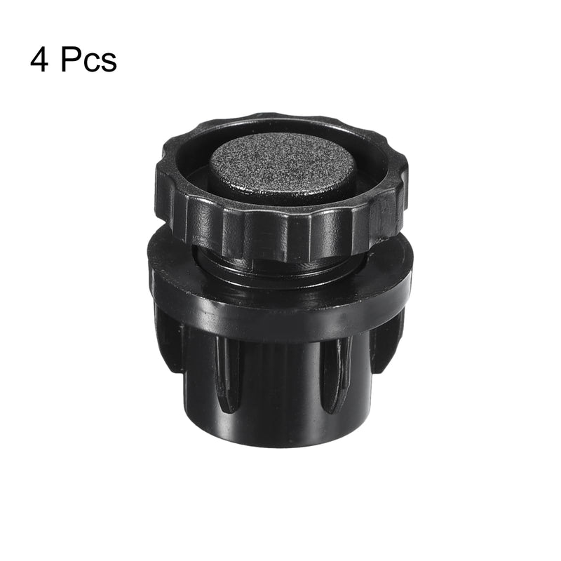 [Australia - AusPower] - uxcell 4Pcs Inserts for Round Tubes with Leveling Feet, for 30mm/1.18" Dia Round Tube, Black Plastic Furniture Chair Leg Plug Blanking End Caps Insert Plugs 4 