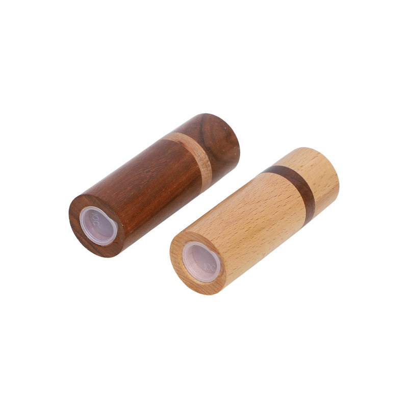[Australia - AusPower] - Frescorr - Exclusive Wooden Elegant Salt & Pepper Shakers - Salt and Pepper Mixer Table Top Dinning Table Accessories (SET of 2) (Wooden OAK and Rosewood) Wooden OAK - Rosewood 