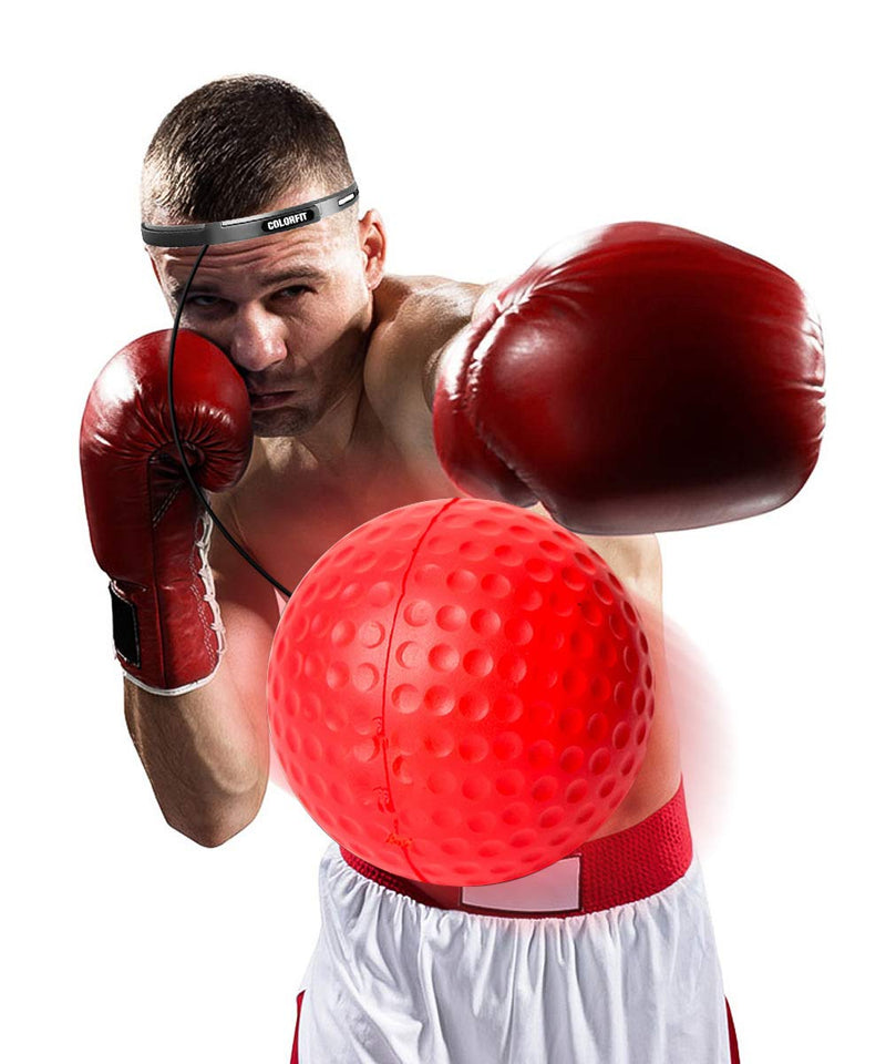 [Australia - AusPower] - Boxing Reflex Ball 3 Difficulty Level Boxing Ball with Headband Suit for Reaction, Agility, Punching Speed, Fight Skill and Hand Eye Coordination Training for Kids and Adults 3 balls 