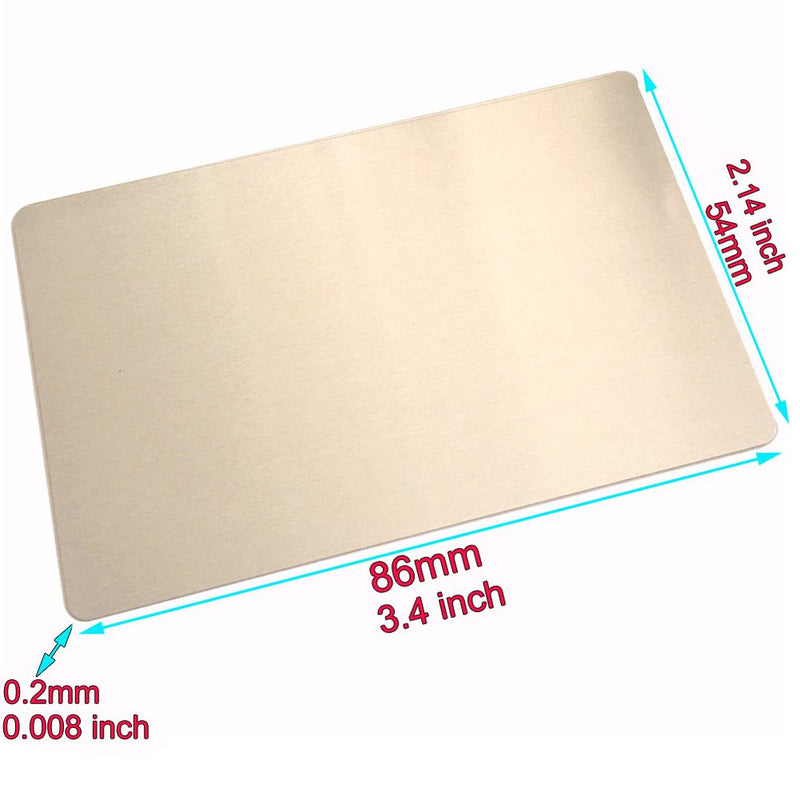 [Australia - AusPower] - Ebamaz Thin 100PCS Aluminum Alloy Metal Card Plate 3.4 X2.13X0.008 inch for Laser Engrave (Silver, Blank)) Silver, Blank 