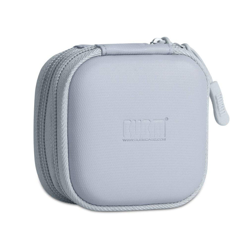 [Australia - AusPower] - BUBM USB Flash Drive Case, Portable Waterproof Electronic Accessories Bag for USB Flash Drives, SD Cards,Earphone and Other Small Accessories 3.35 * 3.35 * 1.77 inch (Grey) 
