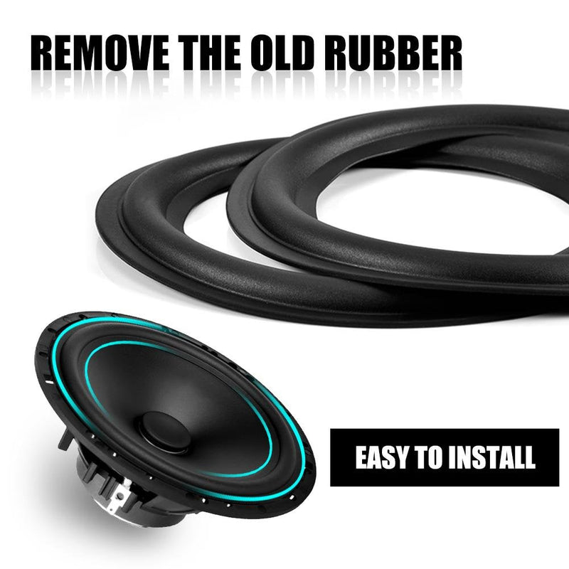 [Australia - AusPower] - 2pcs 6 inch Perforated Rubber Speaker Foam Edge Surround Rings Replacement Parts for Speaker Repair or DIY 
