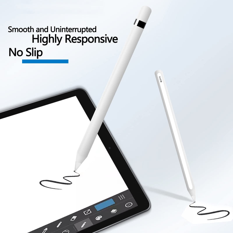 [Australia - AusPower] - FYY Tips Cover Compatible with Apple Pencil Tips,[20 PCS] Premium Slim Thin Silicone Nibs Cover Writing Protection for iPad Pencil for Apple Pencil 1st and 2nd Generation-White White 