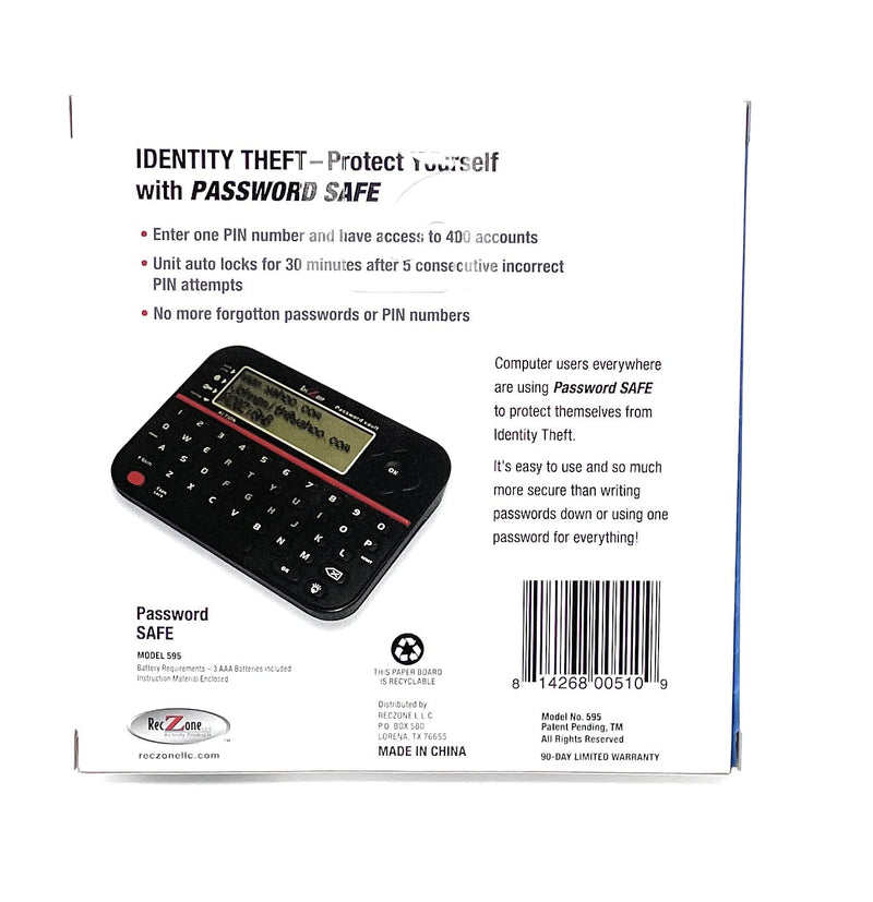 [Australia - AusPower] - Password Safe Electronic Storage Organizer Keeper Device and Stylus Bundle 