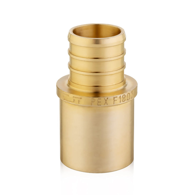 [Australia - AusPower] - (Pack of 5) EFIELD Pex 1/2" x 1/2" Male Sweat Copper Adapter (Inside Copper Tube) Crimp Brass Fitting Lead Free 