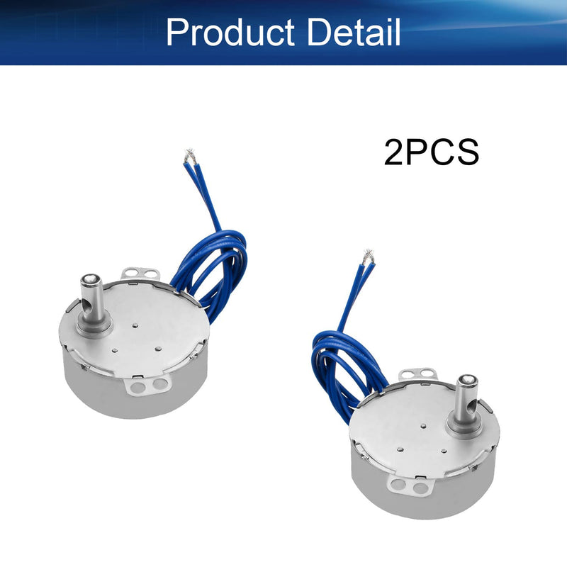 [Australia - AusPower] - Heyiarbeit 2pcs Synchronous Synchron Motor 50-60Hz AC 110V 30RPM Electric Motor CCW TYC-50 4W Horizontal Hole Shaft for Hand-Made School Project Model 2 