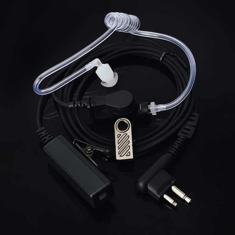 [Australia - AusPower] - HYSHIKRA Acoustic Tube Headset Earphone Earpiece with PTT Built-in Microphone and Medium Earmold for Motorola RMM2050 GP300 CP200 PR400 CLS1110 Yaesu FT-4XR FT-4VR FT-65R FT-25R 2-Way Radio (2PACK) 