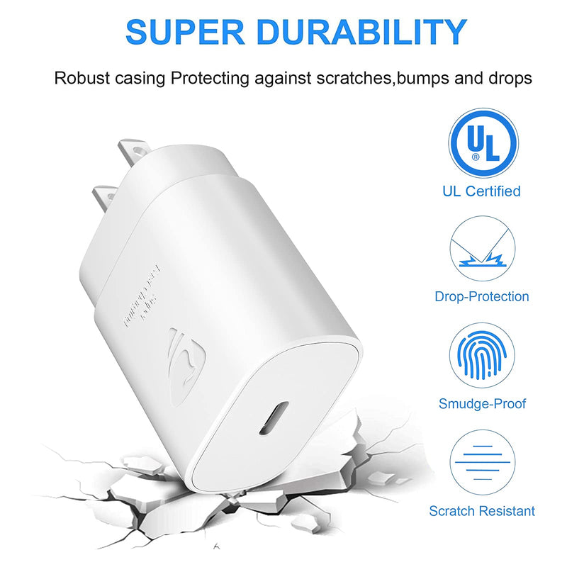 [Australia - AusPower] - USB C 25W Super Fast Charger PD Type C Charger Block Power Adapter for Samsung Galaxy S21/S21 Ultra/S20/Note 20, iPhone 13/13 Pro/13 Pro Max/iPhone 12/12 Pro Max/Mini/iPhone 11/iPad Pro, Google Pixel 