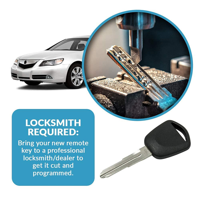 [Australia - AusPower] - Keyless2Go Replacement for New Uncut Transponder Ignition V-Chip Car Key HD111 (2 Pack) 