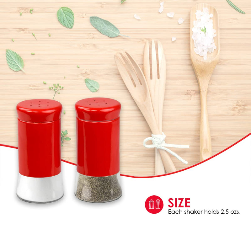 [Australia - AusPower] - Home Basics Essence Collection Salt and Pepper Shaker Set, Red 