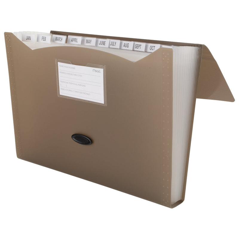 [Australia - AusPower] - Mead Expanding File Folder, School Organizer, Paper Organizer, 13-Pocket, 9-1/4" x 13", Expandables, Tan (38524) 