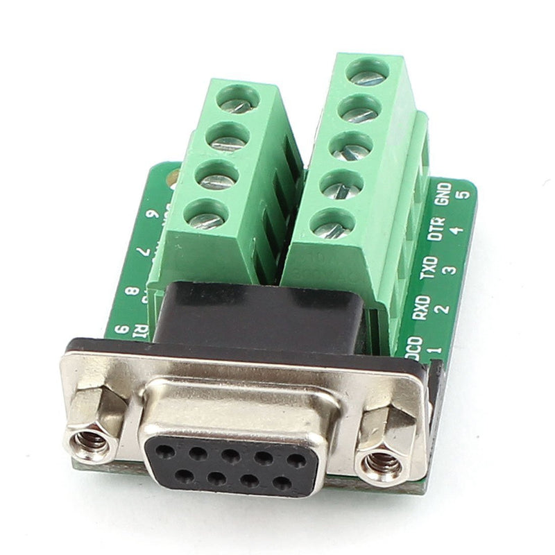 [Australia - AusPower] - Sysly DB9 Male and DB9 Female D-SUB Adapter Plate Connector RS232 Serial to Terminal Board Signal Module 