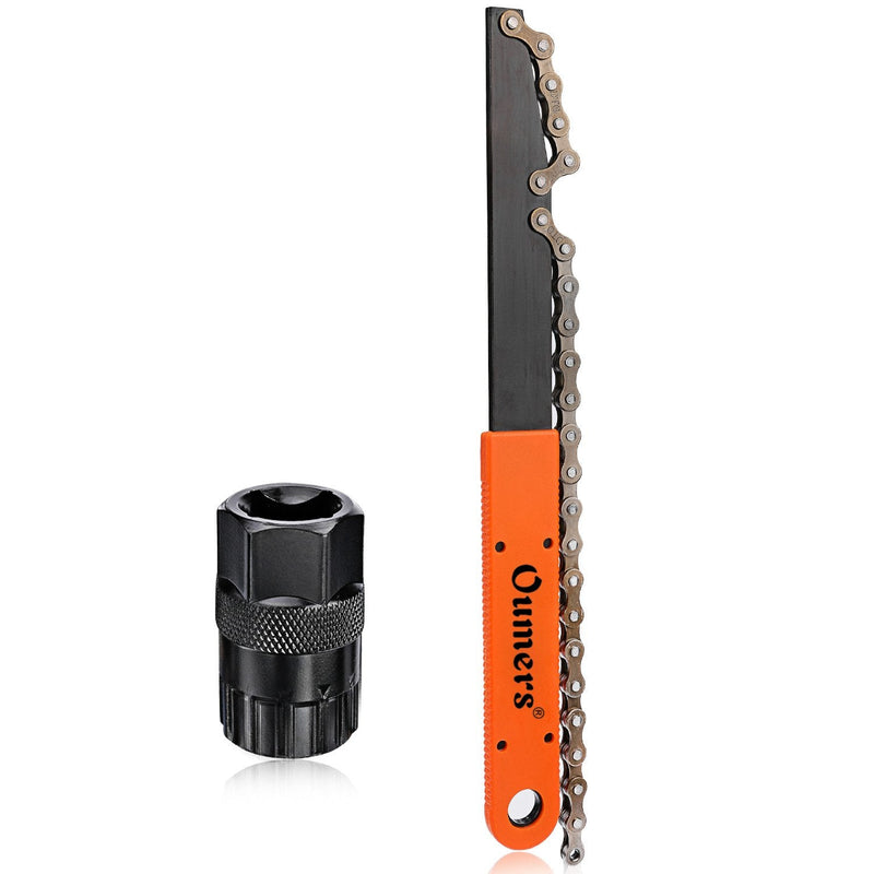 [Australia - AusPower] - Oumers Bike Chain Tools Kit, Upgrade Rotor Lockring Removal Wrench & Chain Whip with Cassette/Bicycle Flywheel Remover Sprocket Remover Tool Pack 