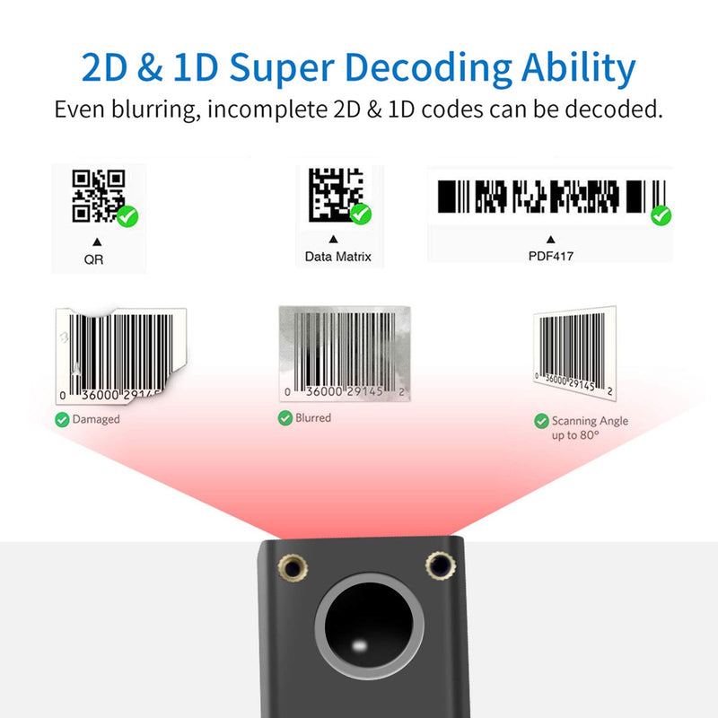 [Australia - AusPower] - 2D Embedded Mini Barcode Reader Scanner Scan, Symcode QR Barcode Reader Module Scanner with Auto Sensing Cell Phone Computer Screen Scan 
