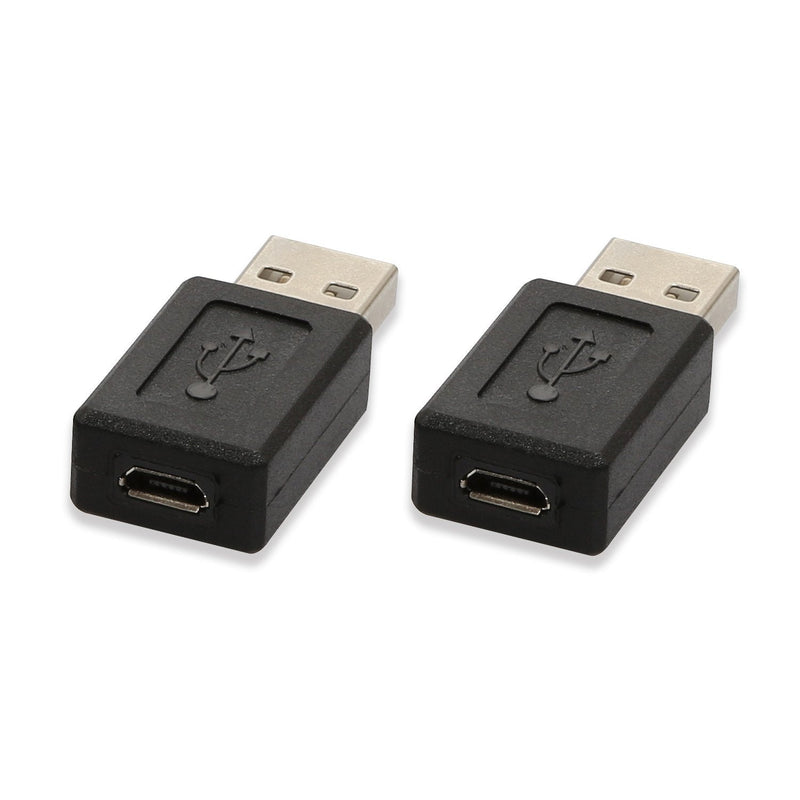 [Australia - AusPower] - Electop 2 Pack USB 2.0 A Male to USB Micro Female Adapter Converter 